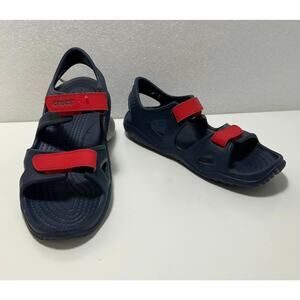 CROCS Blue Rubber Waterproof Sandals Shoes Junior 3